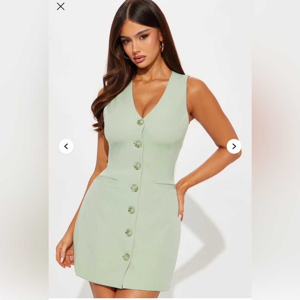 Green Ribbed Sheath Mini Dress V-Neck Cocktail